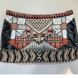 All Saints Multicolor Geometric Skirt